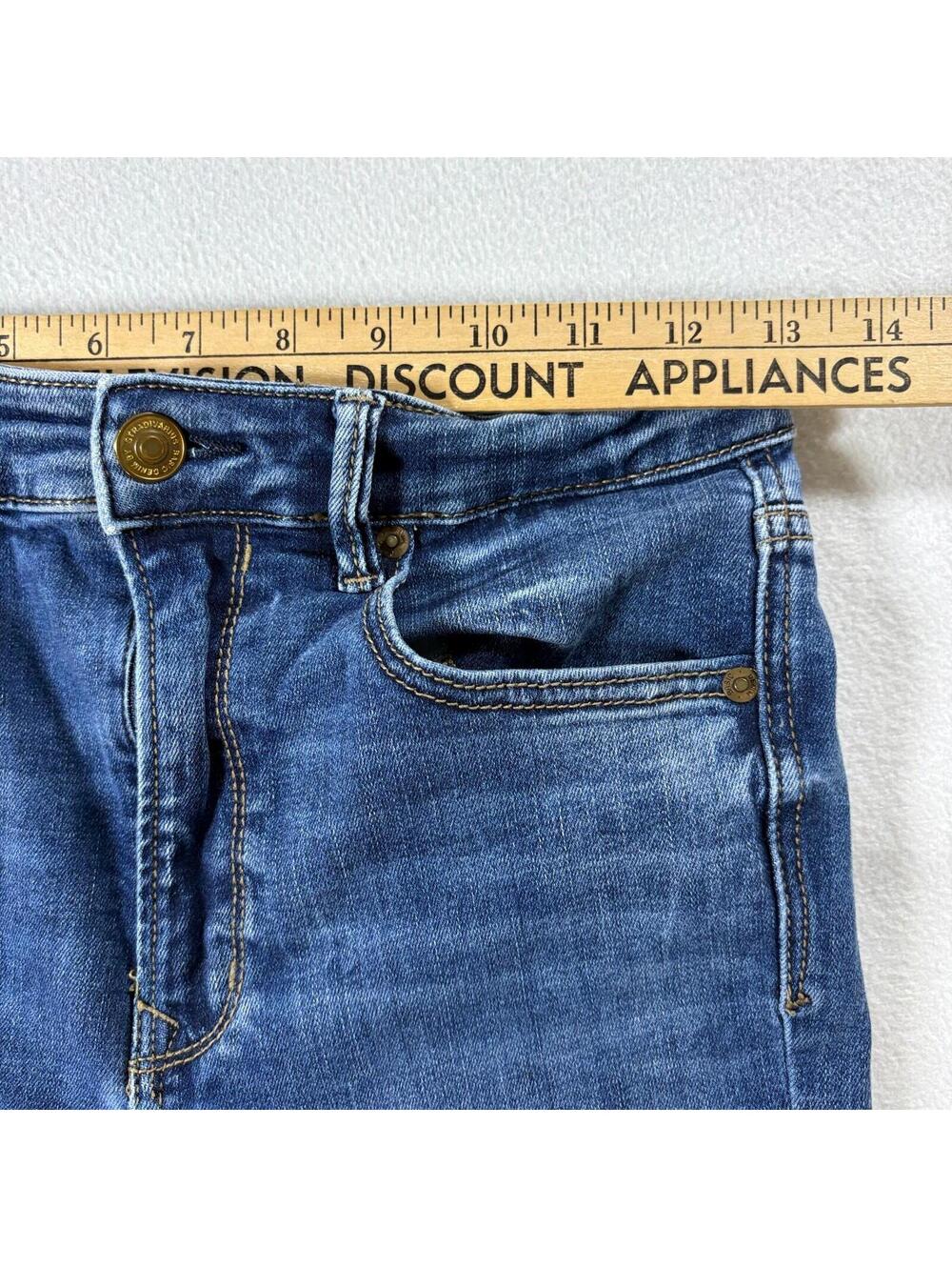 Stradivarius Skinny Jeans Womens 38 Blue Stretch Denim Mid Rise Fits Like 25x28 - Picture 6 of 9